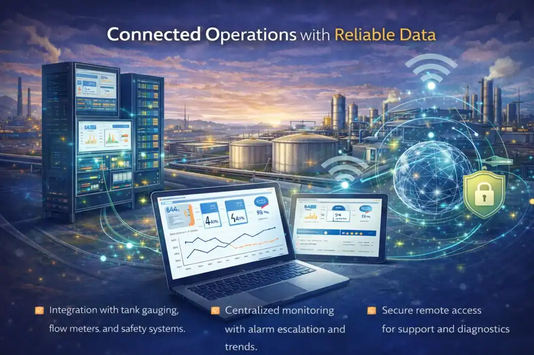 PLC SCADA IIoT integration for port and fuel farm automation
