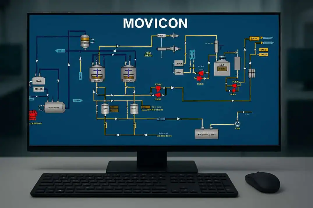 Movicon SCADA Dashboard for Plant Monitoring